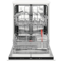 Open vaatwasser met afwasmanden