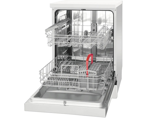 Open vaatwasser met twee vaatwaskorven
