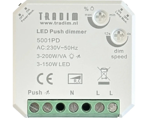 TRADIM LED Pulsdimmer 5001PD 3-200 W (R,C)