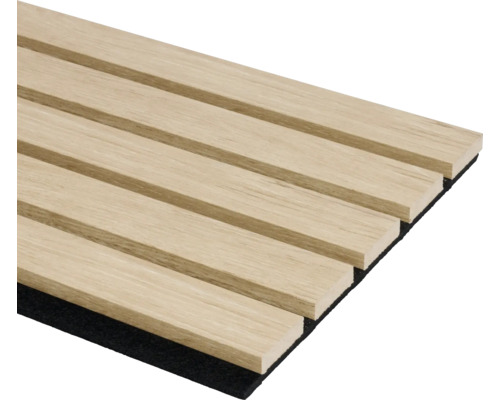 Houten akoestisch paneel op zwart vilt