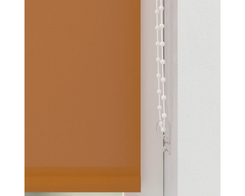 Oranje rolgordijn met kettingbediening