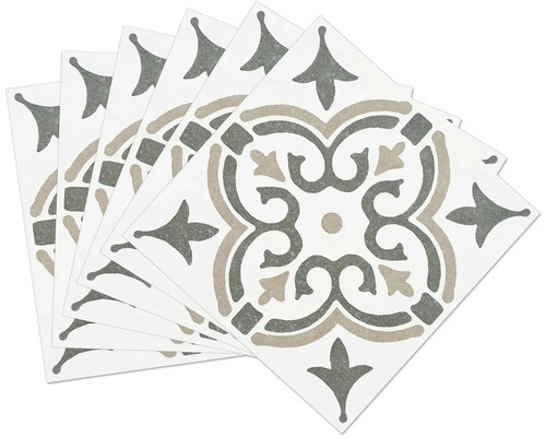 Meerdere vierkante tegels met decoratief patroon