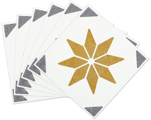 Meerdere tegels met sterontwerp en driehoeken