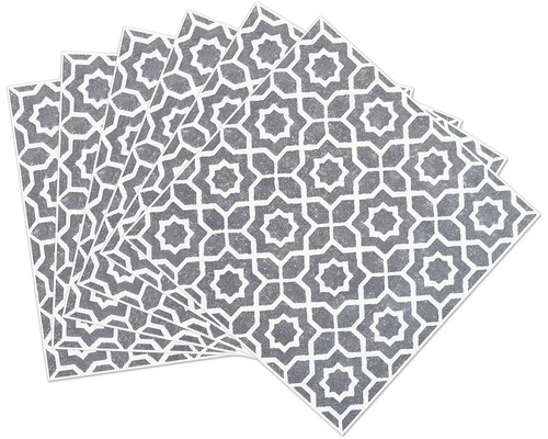 Verschillende grijze servetten met geometrisch patroon