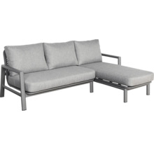 Grijze loungeset met ottomane