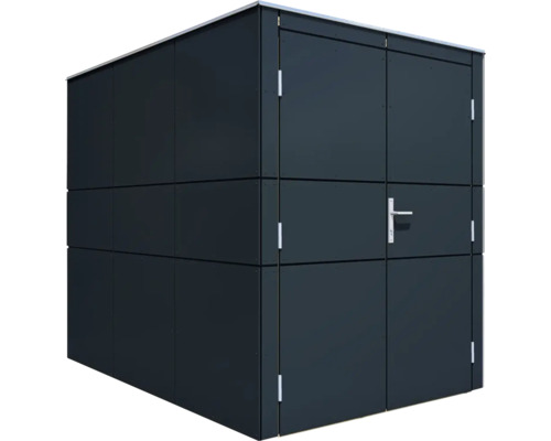 Metalen tuinkast met deur