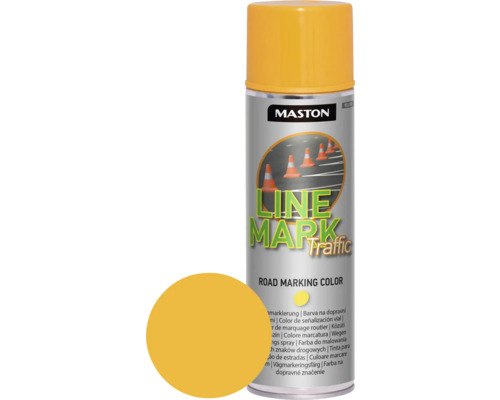 MASTON Linemark Traffic spuitlak geel 500 ml Maston lijnmarkeringsspray voor wegmarkeringen