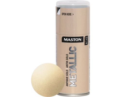 MASTON Metallic spuitlak antiek goud 150 ml Maston metallic spraybus antiekgoud