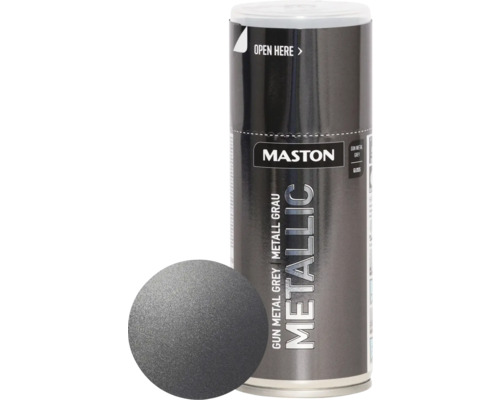MASTON Metallic spuitlak metaalgrijs 150 ml Maston spuitverf Metallic Gun Metal Grey