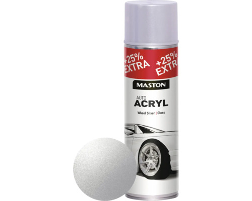 MASTON Autoacryl Steel Wheel zilver 500 ml Maston Auto Acryl Wiel Zilver Glans spuitverf