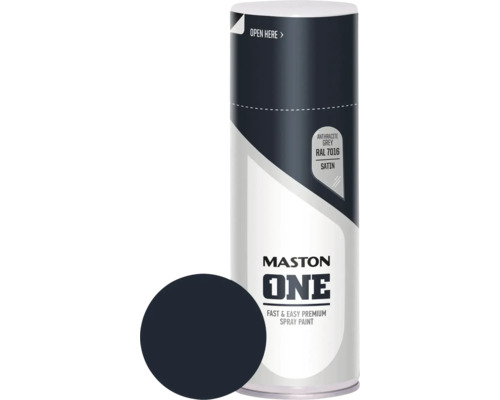 MASTON One spuitlak zijdemat RAL 7016 antraciet 400 ml Mastons One spuitlak met kleurvoorbeeld antracietgrijs RAL 7016