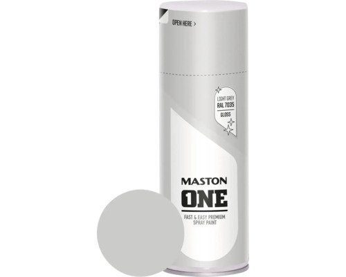 MASTON One spuitlak glans RAL 7035 lichtgrijs 400 ml