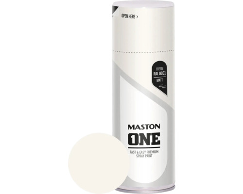 MASTON One Spuitlak mat RAL 9001 crèmewit 400 ml Maston One spuitverf, kleur crème RAL 9001, mat