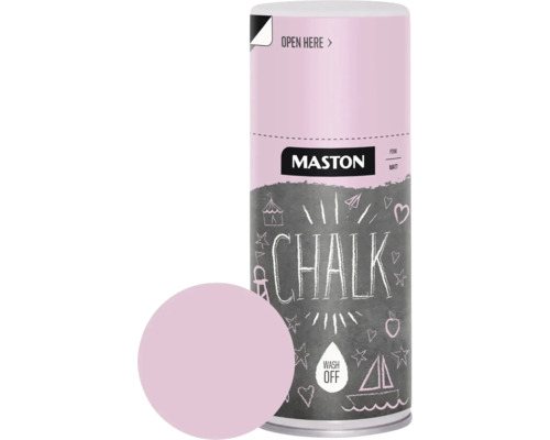 MASTON Spuitlak Chalk krijt effect roze 150 ml Maston krijtspraybus met kleurvoorbeeld