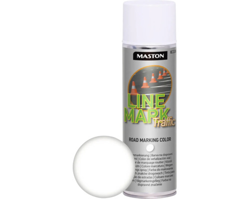 MASTON Linemark Traffic spuitlak wit 500 ml Maston wegmarkeringsverf in spuitbus