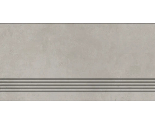 MIRAVA Traptegel MANHATTAN grijs 30 x 60 x 0,9 cm mat gerectificeerd Tegelafbeelding met horizontale strepen