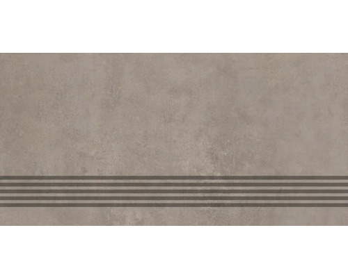 MIRAVA Traptegel Manhattan taupe 30 x 60 cm gerectificeerd Tegel met drie decoratieve strepen