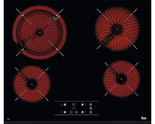 TEKA Keramische kookplaat facet geslepen TR6420 4 kookzones zwart 60x51cm