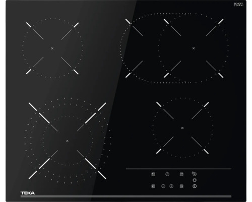 TEKA Keramische kookplaat met frame TTB64320TTCBK 4 kookzones zwart 60,5x51,5cm