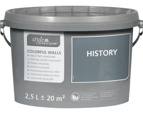 STYLECOLOR Colorful Walls Muur- en plafondverf History 2,5 l Emmer met 2,5 liter getinte muurverf History