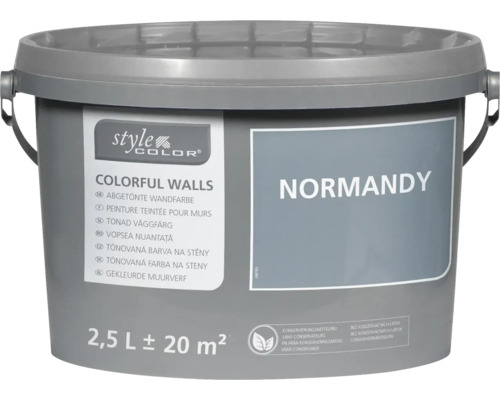 STYLECOLOR Colorful Walls Muur- en plafondverf Normandy 2,5 l Emmer met 2,5 liter getinte muurverf Normandy