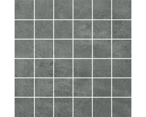 MIRAVA Mozaïek MANHATTAN antraciet mat 30 x 30 x 0,9 cm Vierkante mozaïektegel van aardewerk