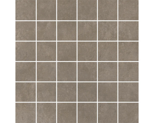 Mozaïektegel Manhattan grijs bruin mat 30x30 cm Mozaïektegelpatroon van aardewerk