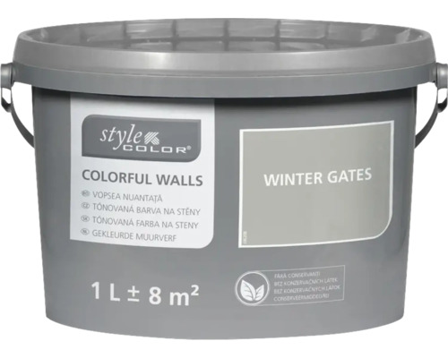 STYLECOLOR Colorful Walls Muur- en plafondverf Winter Gates 1 l Eimer met een liter muurverf Winter Gates van Style Color voor kleurrijke muren
