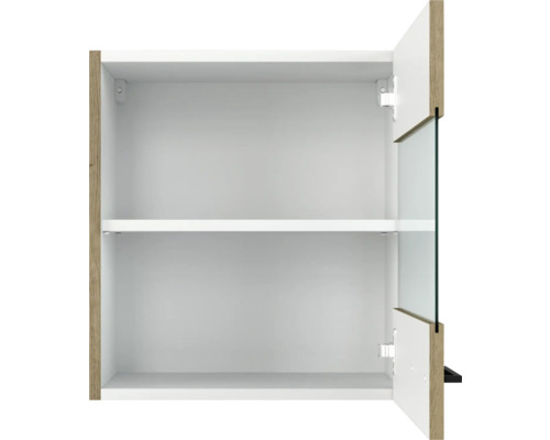 Open spiegelkast met twee planken