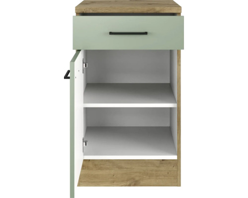 Kast met lade en deur met planken