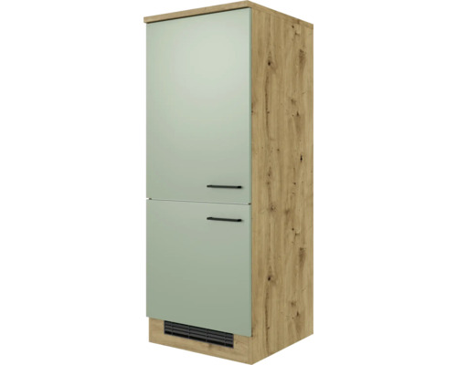 FLEX WELL Koelombouwkast voor 88e inbouwkoelkast Highboard Cara groen 60x60x160,6 cm