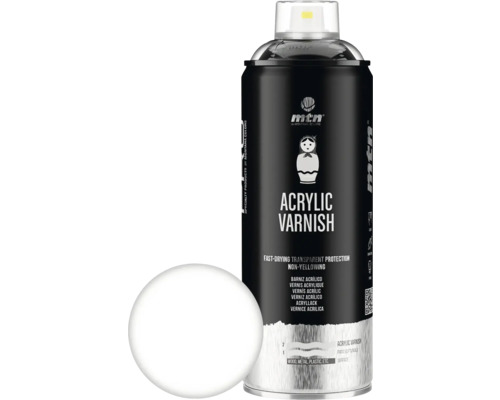 MTN Pro spuitlak acryl vernis mat transparant 400 ml Acryllak spuitbus voor hout, metaal en kunststof