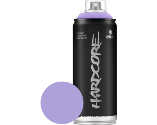 MTN Hardcore spuitlak glans RV-214 Violet 400 ml Zwarte spuitbus met paars kleurveld voor kleurselectie