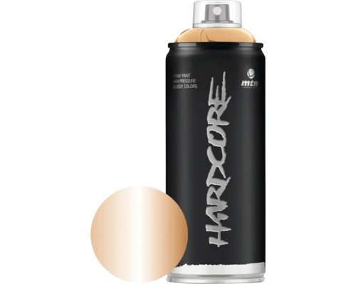 MTN Hardcore spuitlak glans RV- Metallic Copper 400 ml Spuitverf in een blik met kleurvoorbeeld