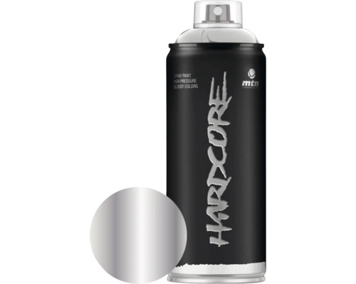 MTN Hardcore spuitlak glans RV- Silver Chrome 400 ml