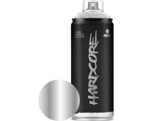 MTN Hardcore spuitlak glans RV- Silver Chrome 400 ml MTN Hardcore spuitbus verf