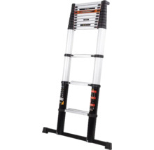 Aluminium telescopische ladder met meerdere sporten.