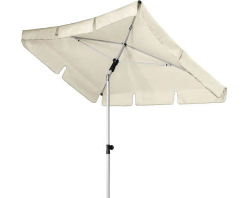 Rechthoekige parasol met metalen frame en stoffen bekleding