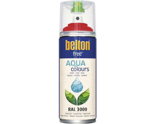 BELTON Spuitlak PU watergedragen mat RAL 3000 rood 400 ml