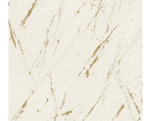 A.S. CRÉATION Vliesbehang metaaloptiek effect-optiek beige goud Behang met marmerstructuur