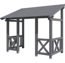 Houten pergola met overkapping en kruispatroon