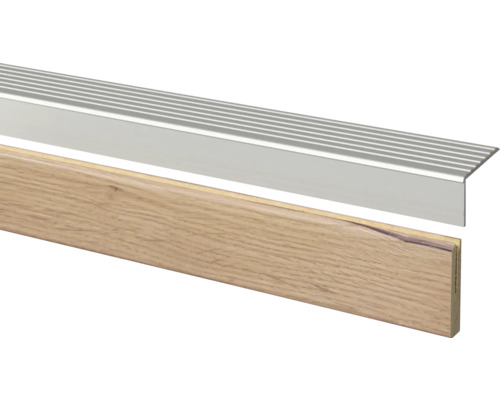 Trapprofiel van aluminium en hout