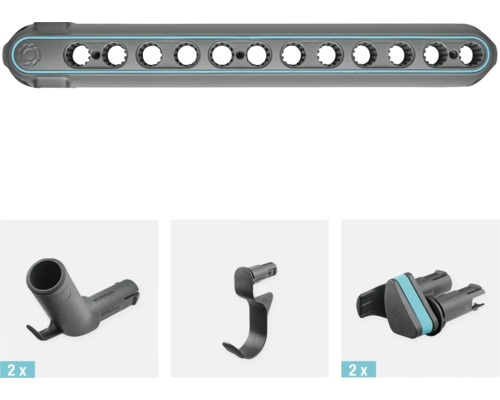 Tuinuitrusting met wandhouder, slangstuk en gereedschapshouder