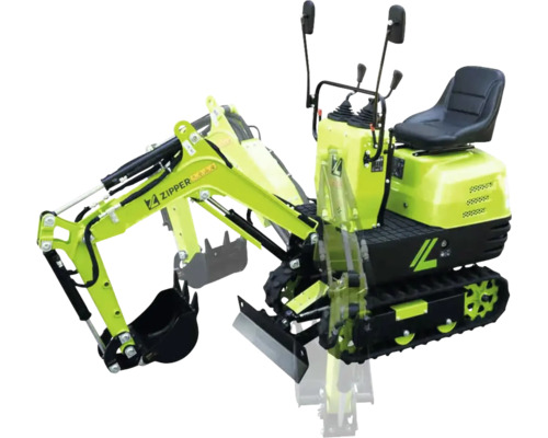 Zipper minigraver met rupsbanden