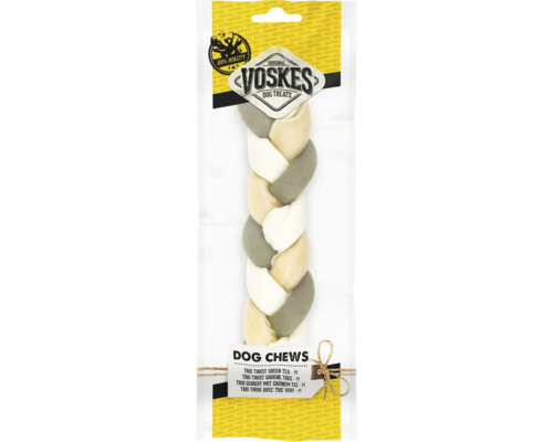 VOSKES Hondensnack Twist Duo groene thee M Verpakking honden-kauwsnack Trio Twist Groene Thee