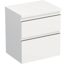 Witte wastafelonderkast met twee lades