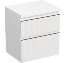 Witte wastafelonderkast met twee lades