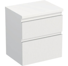 Witte wastafelonderkast met twee laden