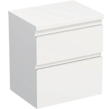 Witte wastafelonderkast met twee laden