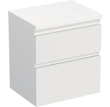 Witte wastafelonderkast met twee laden